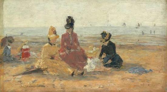 Eugene Boudin On the Beach oil painting image